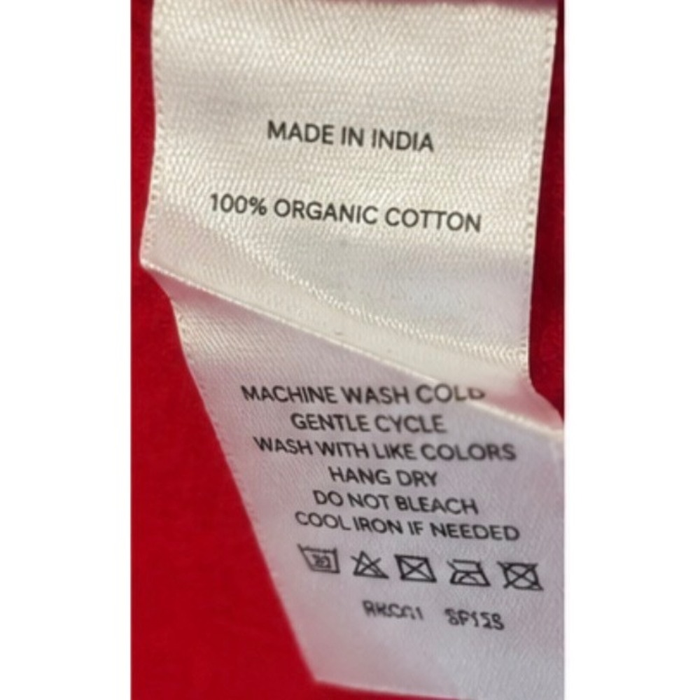 Quince Cotton Gauze Henley Top Womens Small Red NEW Short Sleeve Button Front - Picture 9 of 9